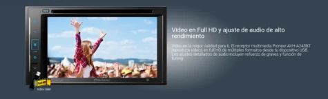 Autoradio Pioneer AVH-A245BT USB/BT compatible con Android